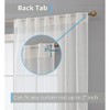 HLC.ME Lauren Semi Sheer Light Filtering Transparent Pocket Top & Back Tab Lightweight Window Curtain Panels, Set of 2 - 2 of 4