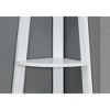 Bookshelf, Bookcase, Etagere, Corner, 5 Tier, 72"h, Office, Bedroom, White Laminate, Contemporary, Modern - 3 of 4