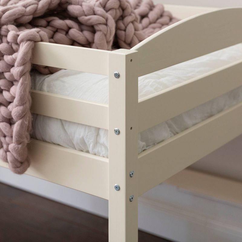 Twin Solid Pine Wood Low Kids&#39; Loft Bed White - Saracina Home, 6 of 14