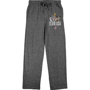 Looney Tunes x USA Fanatics Team USA Men's Athletic Heather Gray Sleep Pants - 1 of 3