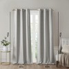 PAGED 42x84 Inch Tonal Printed Faux Silk Total Blackout Curtains,Curtain Panels for Living Room,Bedroom(2 Pcs Window Panels) - 3 of 4