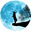 Girl's Design By Humans Moon Bunny By Maryedenoa T-Shirt - 2 of 3