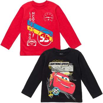 Disney Pixar Cars Lightning McQueen Tow Mater 2 Pack Long Sleeve T-Shirts Toddler to Big Kid