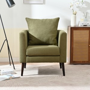 TIRAMISUBEST Modern Fabric Accent Chair, Upholstered Armchair for Living Room - 1 of 4