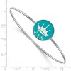 Black Bow Jewelry Sterling Silver Zeta Tau Alpha Greek Life Bangle Bracelet 6 Inch - 2 of 3
