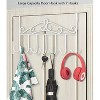 LunaLulinlk Over The Door Hooks,Over The Door Hanger Towel Rack Coat Rack with 7 Hooks, Decorative Hanging Storage Rack Organizers White - 2 of 4