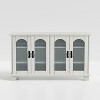 Wooakway TV with glass doors stand for living room, multifunctional combination TV stand, large capacity storage cabinet - 3 of 4