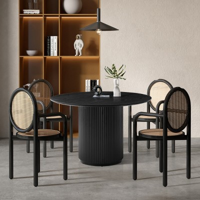 47 Inch Dining Tables Round, Dining Tables Modern For 4-6 People, Dining Tables Round Wood, Dining Tables Modern-Cuddlewood
