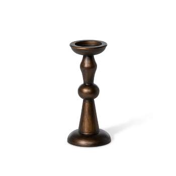 Park Hill Collection Manor Hearth Wood Candle Holder Small