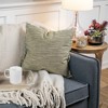 Northlight 15" Sage Green Square Throw Pillow with Fringe - 2 of 4