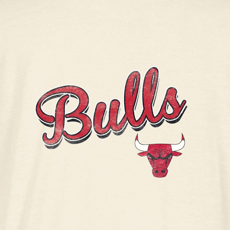 NBA Chicago Bulls Women&#39;s Off White Fashion T-Shirt, 4 of 5