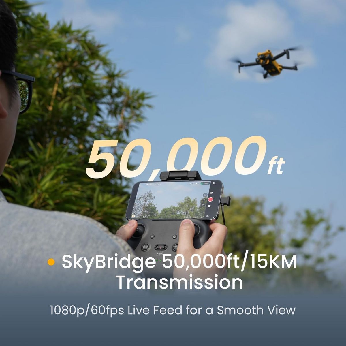 SKYROVER X1 Drone with Camera 4K, Mini Drone for Adults, 8K Photo, Under 249g, 50000ft Transmission, 360 Degree Obstacle Sensing, 32-Min Flight Time - thumbnail 6
