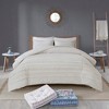 3 Pcs Cotton Seersucker Duvet Set, All Season Elegant Home Textile fits Lux Bedroom Decor - 3 of 4
