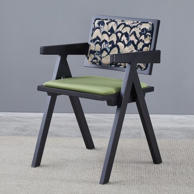 CAVINAS 17.72" Retro Dining Chairs,Set of 2,Upholstery Chairs for Dining Room,Wooden Accent Chairs,Dining Furniture Chairs,Eco-Friendly