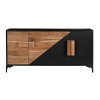 Treasure Trove Accents 4 Door Credenza Methone Natural/Black: Acacia Wood, Divided Storage, Adult Assembly Required - 2 of 4