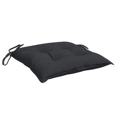 Chair Cushions 4 pcs Black 15.7x15.7"x2.8" Fabric