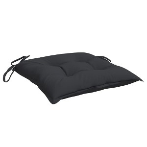 Chair Cushions 4 pcs Black 15.7x15.7"x2.8" Fabric - 1 of 4