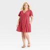 Women's Short Sleeve Button-Front Mini A-Line Dress - Universal Thread™ - 3 of 3