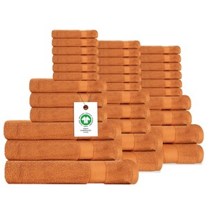 Delara Organic Cotton Luxuriously Plush Bath Towel Set, GOTS & Oeko-TEX Certified, Soft, Quick Dry & Ultra-Absorbent - 1 of 4