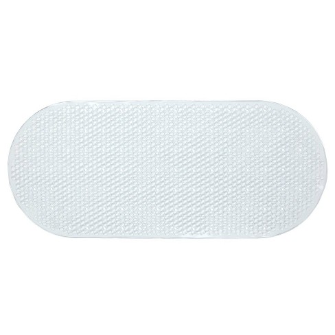 L Non-Slip Rubber Bathtub Mat with Microban Gray - SlipX Solutions