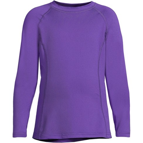 Lands' End Kids Thermal Base Layer Long Underwear Thermaskin Crew Neck  Shirt - X-large - Ultra Violet : Target