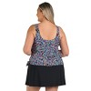 Maxine of Hollywood Women's Scoop Neck Faux Tankini Swim Dress One Piece Swimsuit - 2 of 2