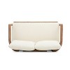 GDFStudio Aston Outdoor Acacia Wood Loveseat and Coffee Table with Cushions - 4 of 4