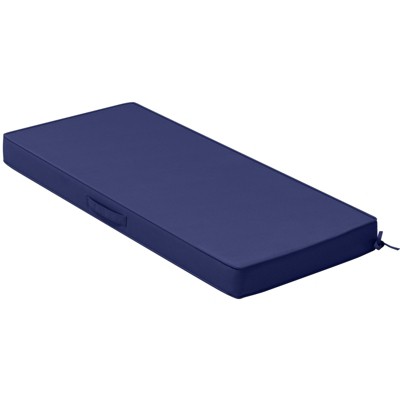 Crestlive Products Outdoor Bench Cushion with Ties Water Resistant Fabric Durable Thicken Memory Foam for Loveseat Couch Porch Swing