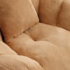 GlasFlength Bean Bag Seats Comfortable Soft Oversized Shell Shaped Lounge Chair with Footstool for Living Room Bedroom, Beige, 45.4"*36"*25.6" - 3 of 4