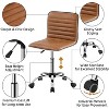 Yaheetech PU Leather Armless Office Chair Desk Chair with Wheels - image 4 of 4