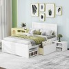 Whisen Minimalistic Platform Bed With Drawer And Two Shelves - 2 of 4