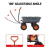 Heavy Duty Yard Cart - 800Lbs Capacity 4-Wheel Wheelbarrow w/10in All-Terrain Tires, 180 Rotating Handle (Gray) - 3 of 4