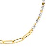 SHINE by Sterling Forever Hunter CZ Tennis & Paperlicp Chain Bracelet - 2 of 3