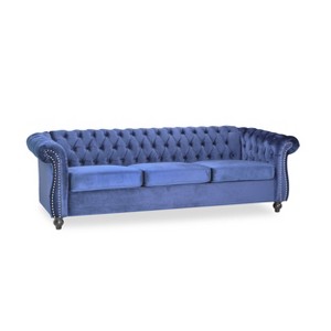 NicBex 3 Seater Sofa Couch with Tufted Button Back Modern 84.75 Inch Comfy Sleeper Couch with Wood Legs for Living Room - 1 of 4
