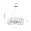 Rennnsan Brimly 34" W 20 - Light Sputnik Dandelion Wagon Wheel Crystal Modern Glam Dimmable Chandelier - 3 of 4