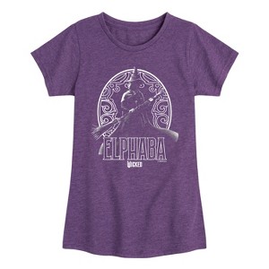 Girls' - Wicked - Elphaba Wicked Witch Silhouette Fitted Short Sleeve Graphic T-Shirt - 1 of 4