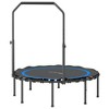 Soozier 45" Rebounder Trampoline for Adults, Foldable Mini Trampoline with Adjustable Handle Bar, Bungee Rebounder Jumping Cardio Trainer, Blue - 4 of 4