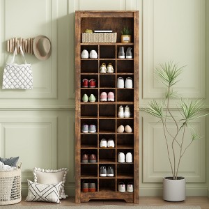 Whisen Stylish Design Free Standing Tall Shoe Cabinet with Multiple Storage Capacity - 1 of 4