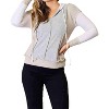 Women's Chic Color Block Hoodie With Seam Details - Double Take - 4 of 4