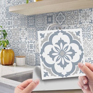 24pcs 10x10cm Colorful PVC Wall Stickers Waterproof Self-adhesive Vinyl Stickers for Home Kitchen Bathroom Wall Decor - 1 of 4