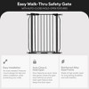 BalanceFrom Walk Thru Safety Gate for Baby and Pets, Doorways, Stairways, Hallways, Fits 29.1-33.8 Inch Openings, 36 Inch Height, Graphite - 2 of 4