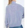 Women's OVERSIZED CABLE-KNIT HALF-ZIP SWEATER - SweaterLand - 2 of 2