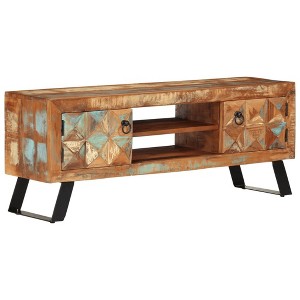 vidaXL TV Stand 44.1 in.x11.8 in.x17.7 in. Solid Wood Reclaimed - 1 of 4