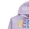 Ladies Care Bears Fashion Sweatshirt - Embroidered Multi Print Hoodie - Cheer Friend Funshine Good Luck Care Bears Hoodie Sweatshirt (Lilac, X-Large) - 3 of 4