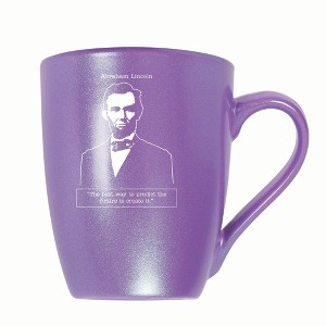 Elanze Designs The Best Way To Predict The Future Is Create It 10 ounce New Bone China Coffee Tea Cup Mug, Passion Purple - 1 of 4