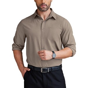 COOFANDY Mens Dress Shirts Wrinkle Free Long Sleeve Button Down Shirts Formal Business Shirt - 1 of 4
