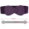 INSPIRE CHIC Women's Interlock 8-shaped Faux Leather Buckle Elastic Belt 1 Pc - 3 of 4