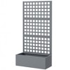 Outsunny Metal Planter Box with Trellis, Drain Holes - 4 of 4
