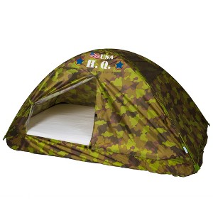 Pacific Play Tents Kids H.Q. Bed Tent - Twin Size - 1 of 4