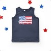 The Juniper Shop Watercolor Flag Coquette Youth Tank Top - 2 of 4